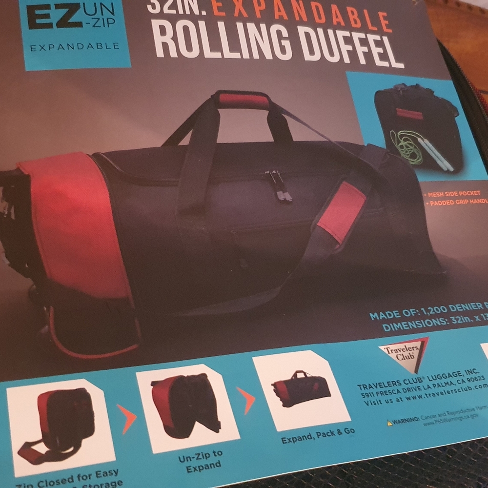 Expandable Rolling Duffel